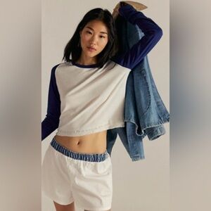 NWT FREE PEOPLE WE THE FREE DEJA VU LONG SLEEVE TEE